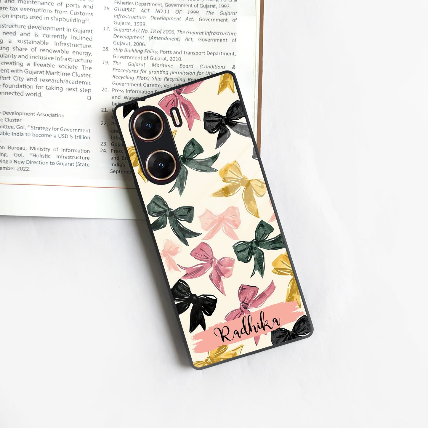 Bow Customize Glass Case Cover For Vivo ShopOnCliQ