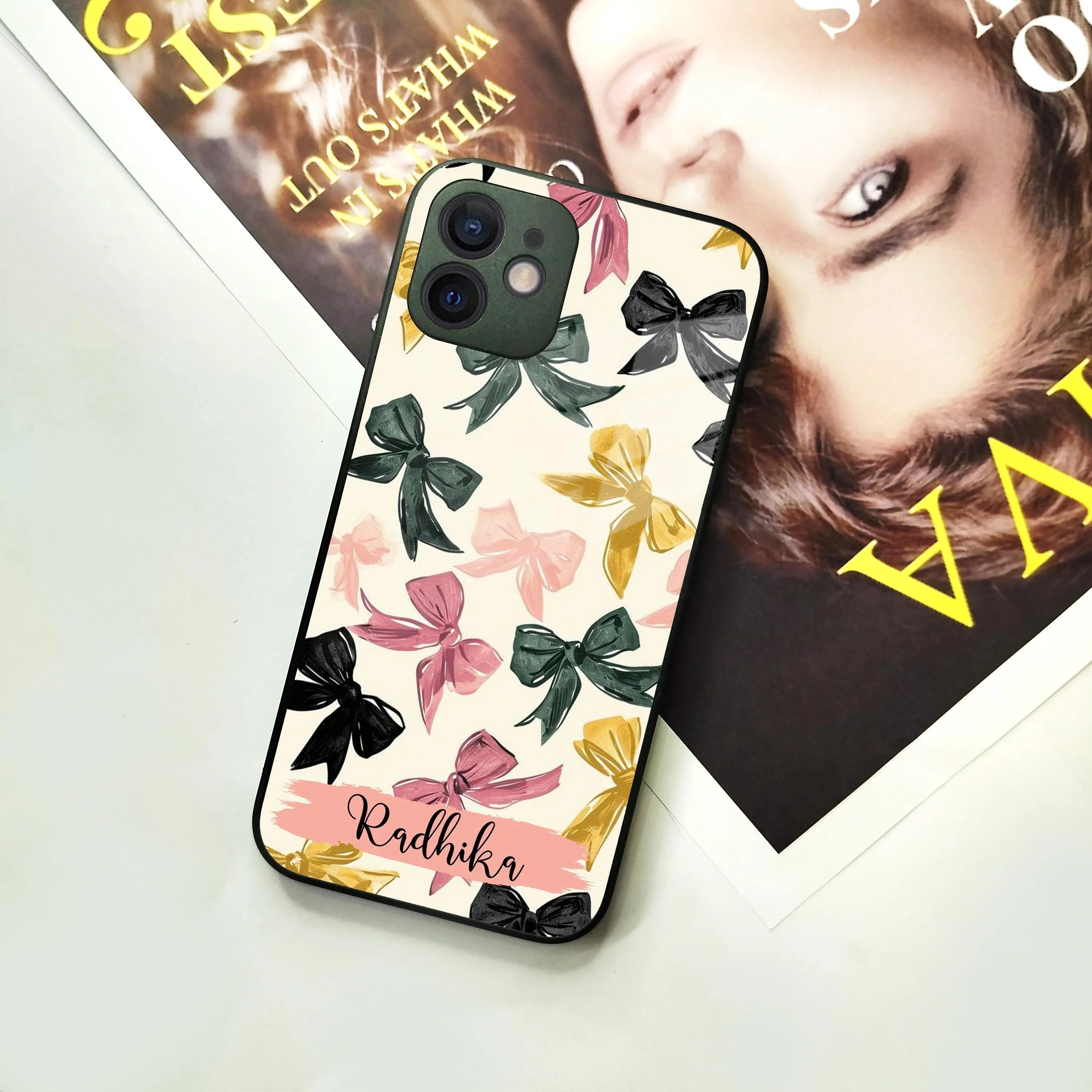 Bow Customize Glass Case Cover For iPhone - ShopOnCliQ