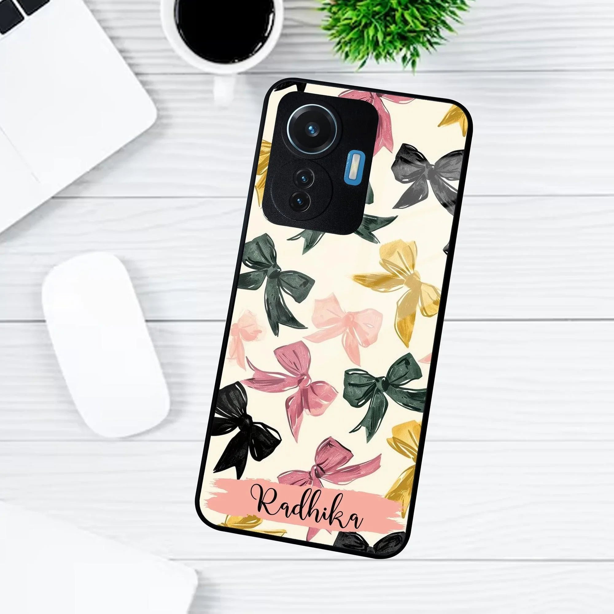 Bow Customize Glass Case Cover For Vivo - ShopOnCliQ