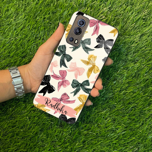 Bow Customize Glass Case Cover For Vivo