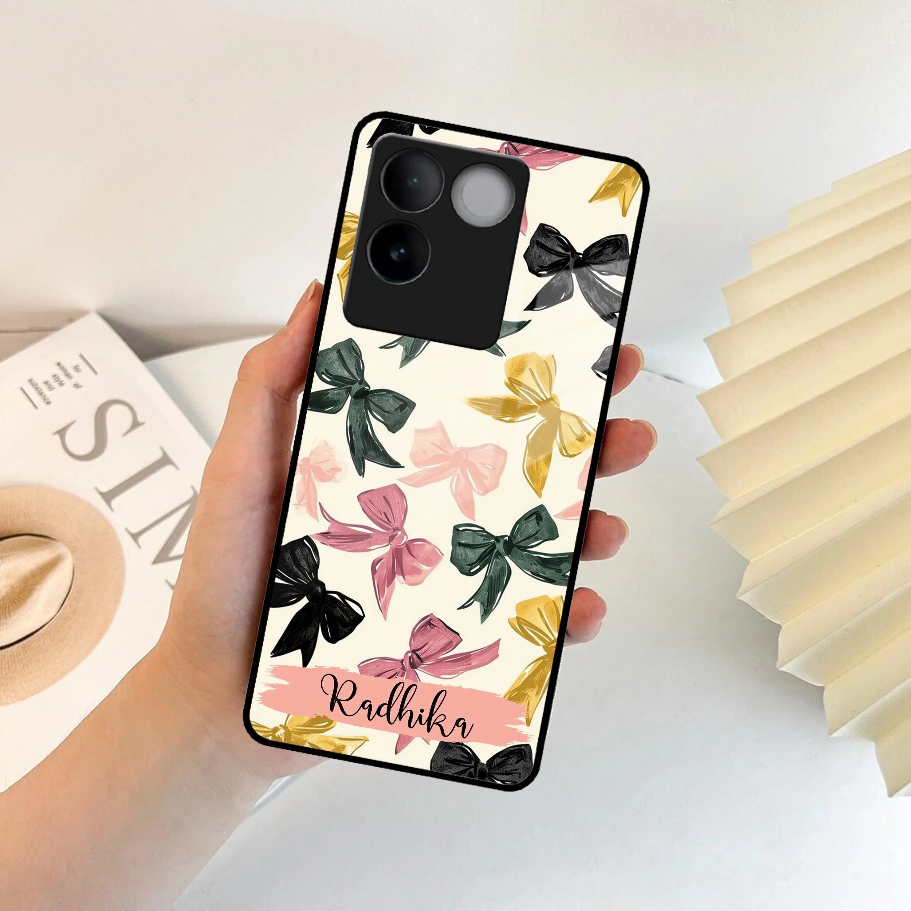 Bow Customize Glass Case Cover For Vivo - ShopOnCliQ