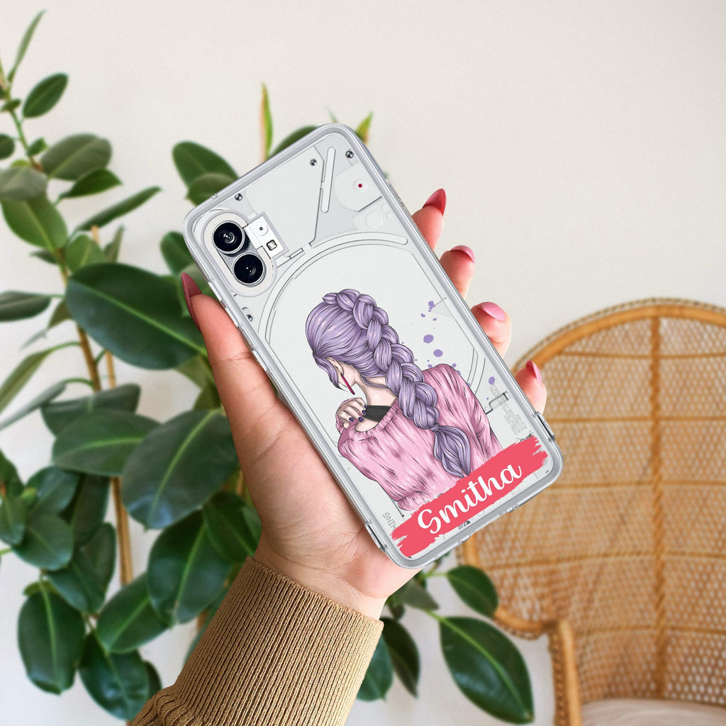 Braid Girl Customize Transparent Silicon Case For Nothing - ShopOnCliQ