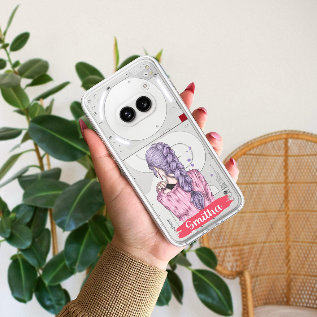 Braid Girl Customize Transparent Silicon Case For Nothing - ShopOnCliQ