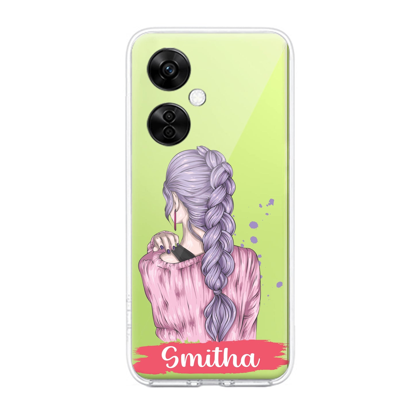 Braid Girl Customize Transparent Silicon Case For OnePlus - ShopOnCliQ