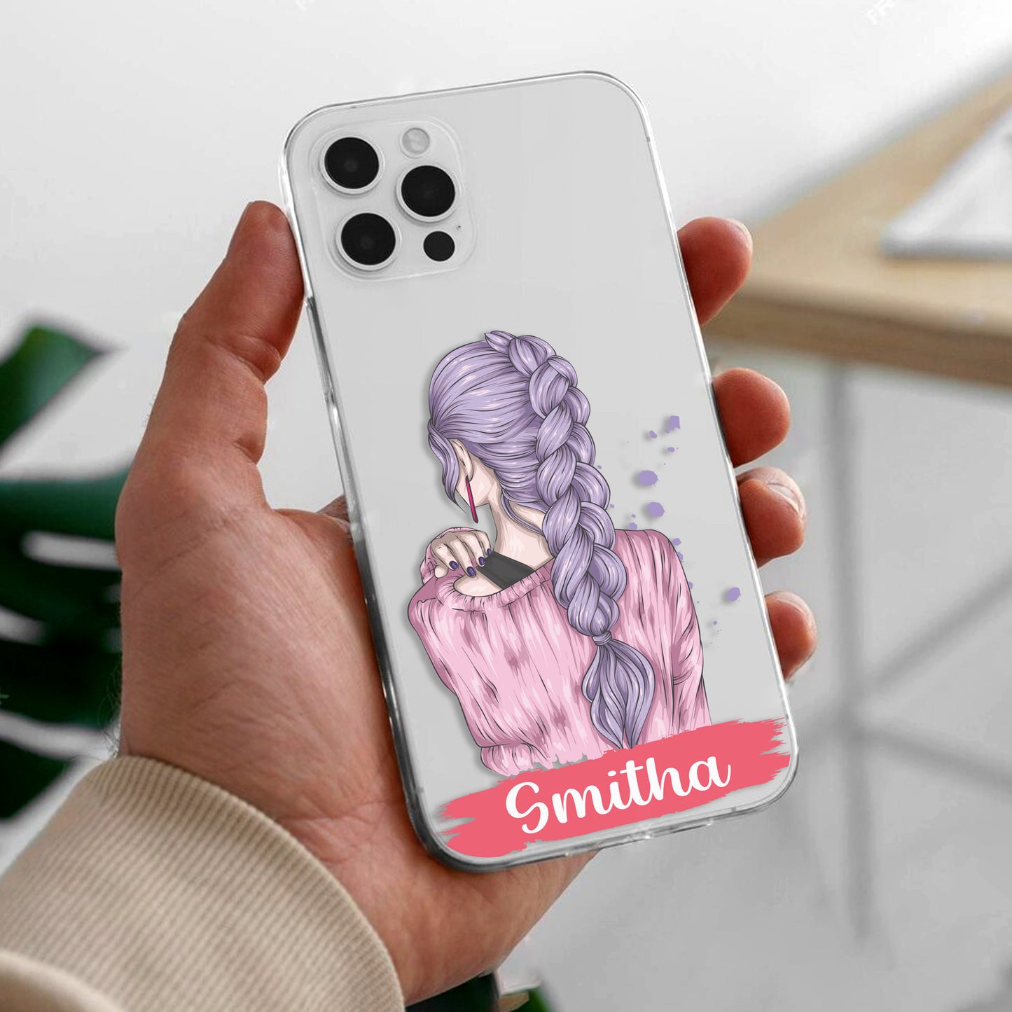 Braid Girl Customize Transparent Silicon Case For OnePlus - ShopOnCliQ