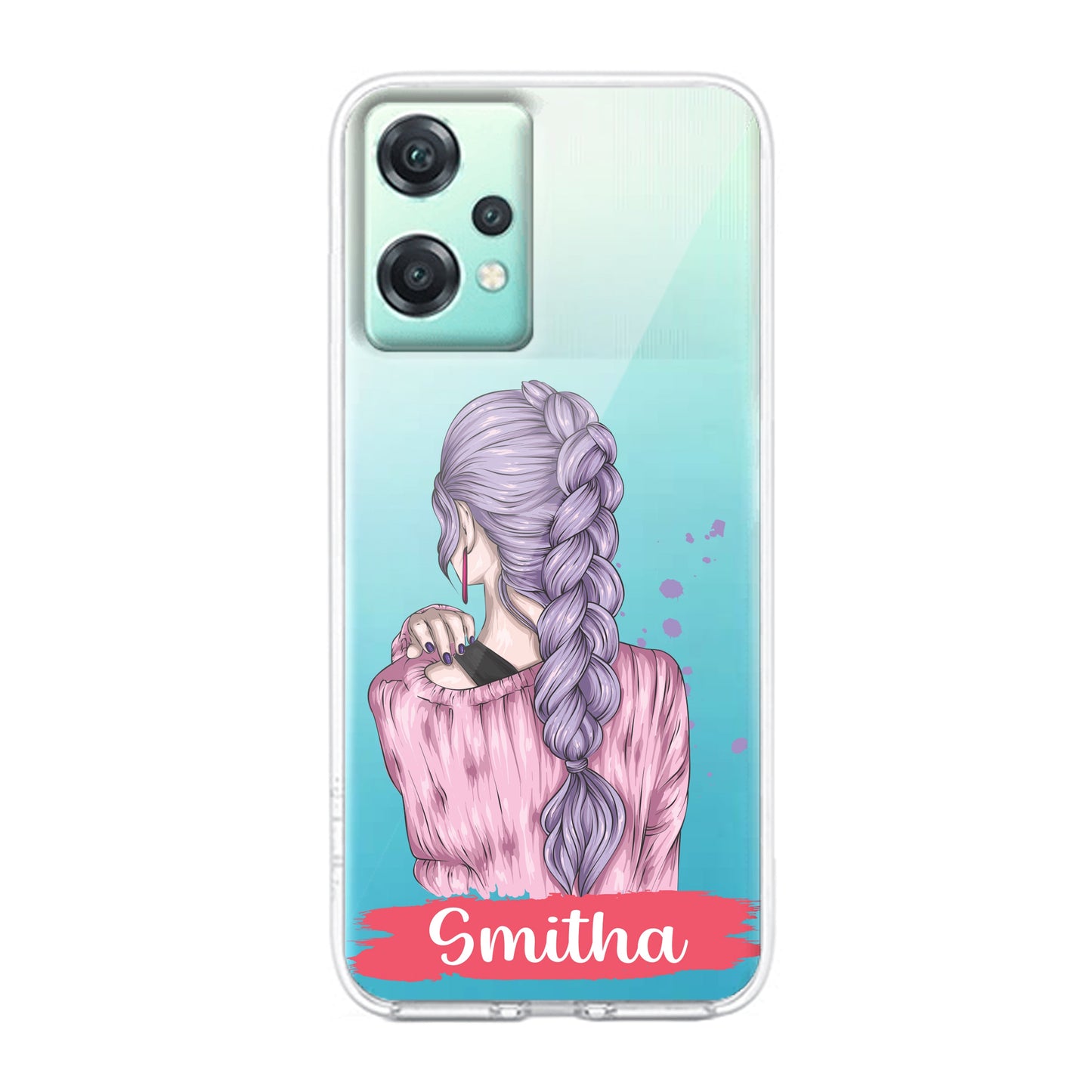 Braid Girl Customize Transparent Silicon Case For OnePlus - ShopOnCliQ