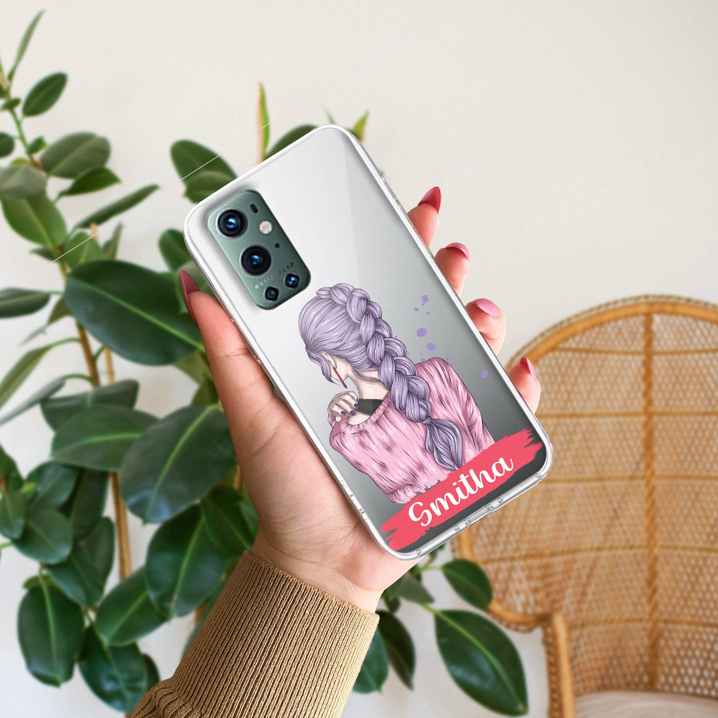 Braid Girl Customize Transparent Silicon Case For OnePlus - ShopOnCliQ