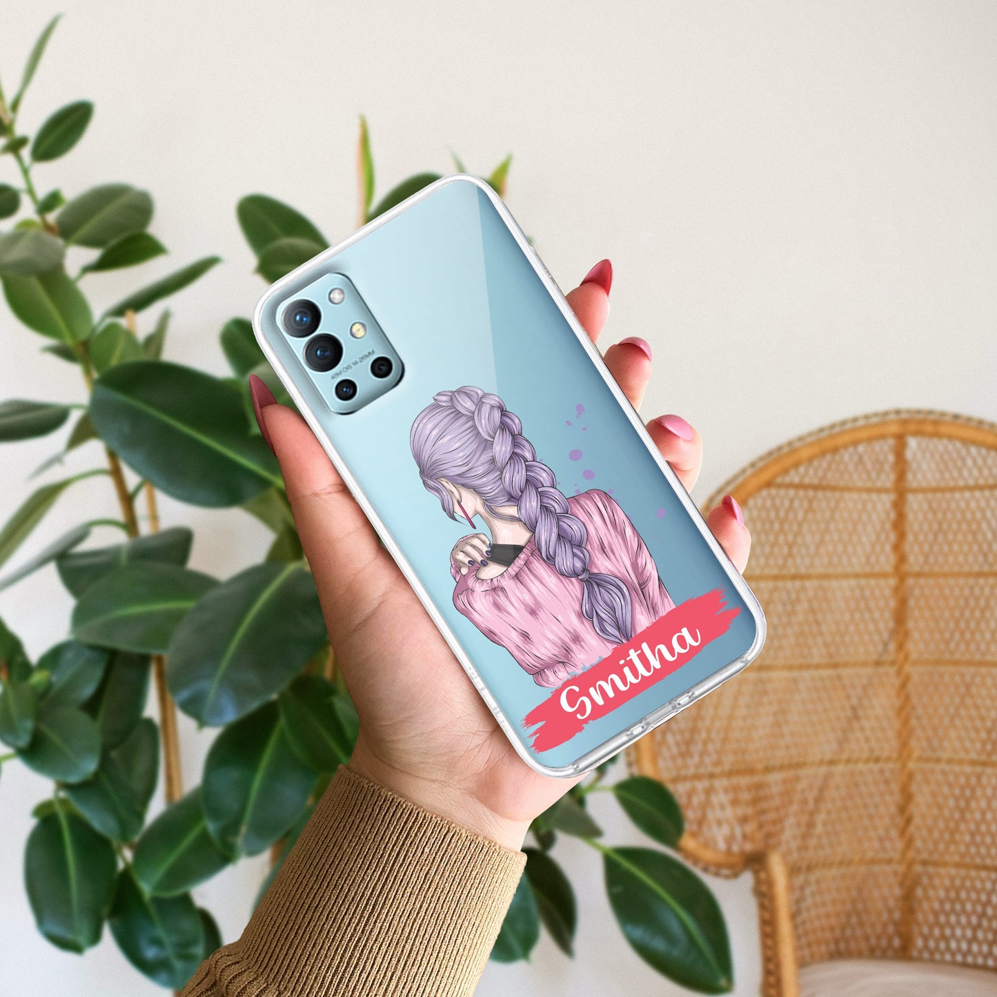 Braid Girl Customize Transparent Silicon Case For OnePlus - ShopOnCliQ