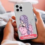 Braid Girl Customize Anti Yellow Case For Oppo F17