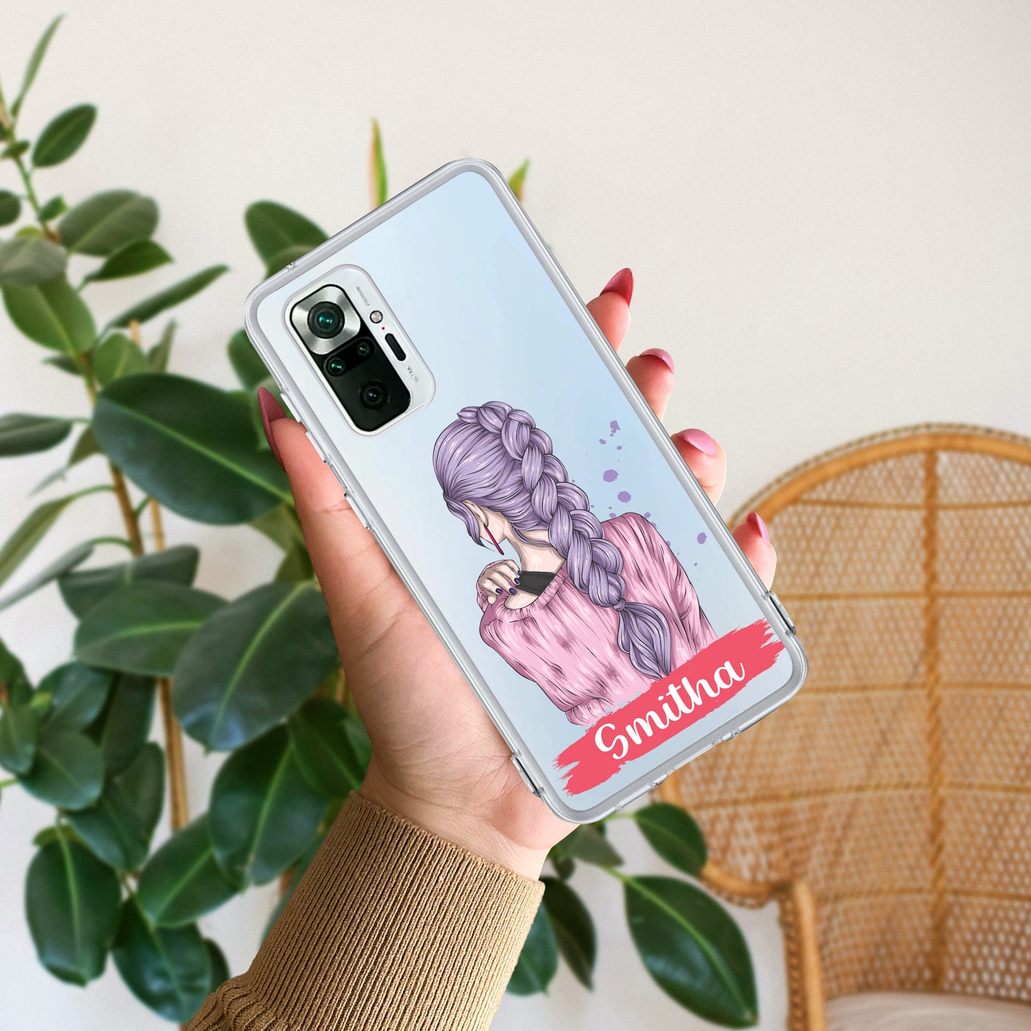 Braid Girl Customize Transparent Silicon Case For Redmi/Xiaomi ShopOnCliQ