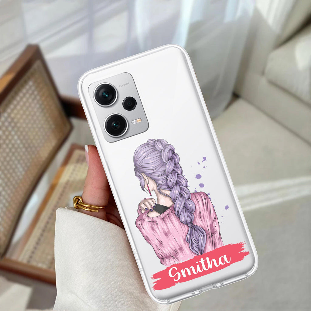 Braid Girl Customize Transparent Silicon Case For Redmi/Xiaomi - ShopOnCliQ