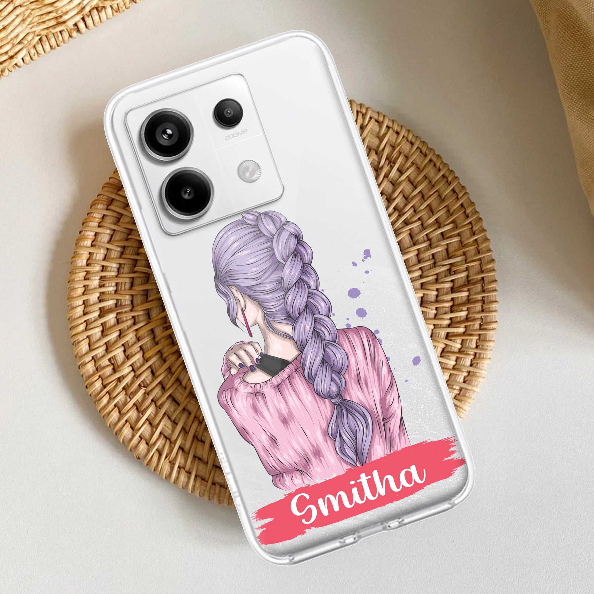 Braid Girl Customize Transparent Silicon Case For Redmi/Xiaomi ShopOnCliQ