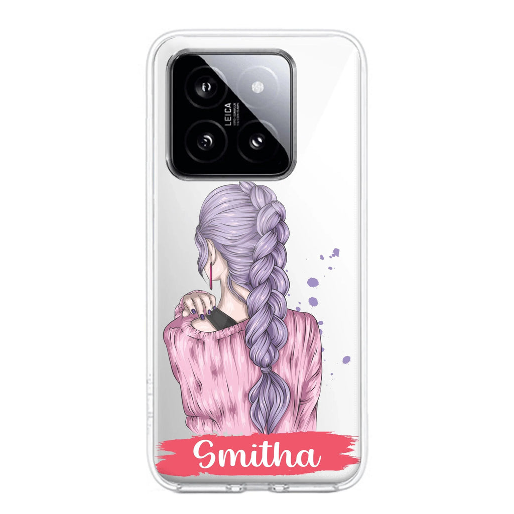 Braid Girl Customize Anti Yellow Case For Xiaomi 14 5G