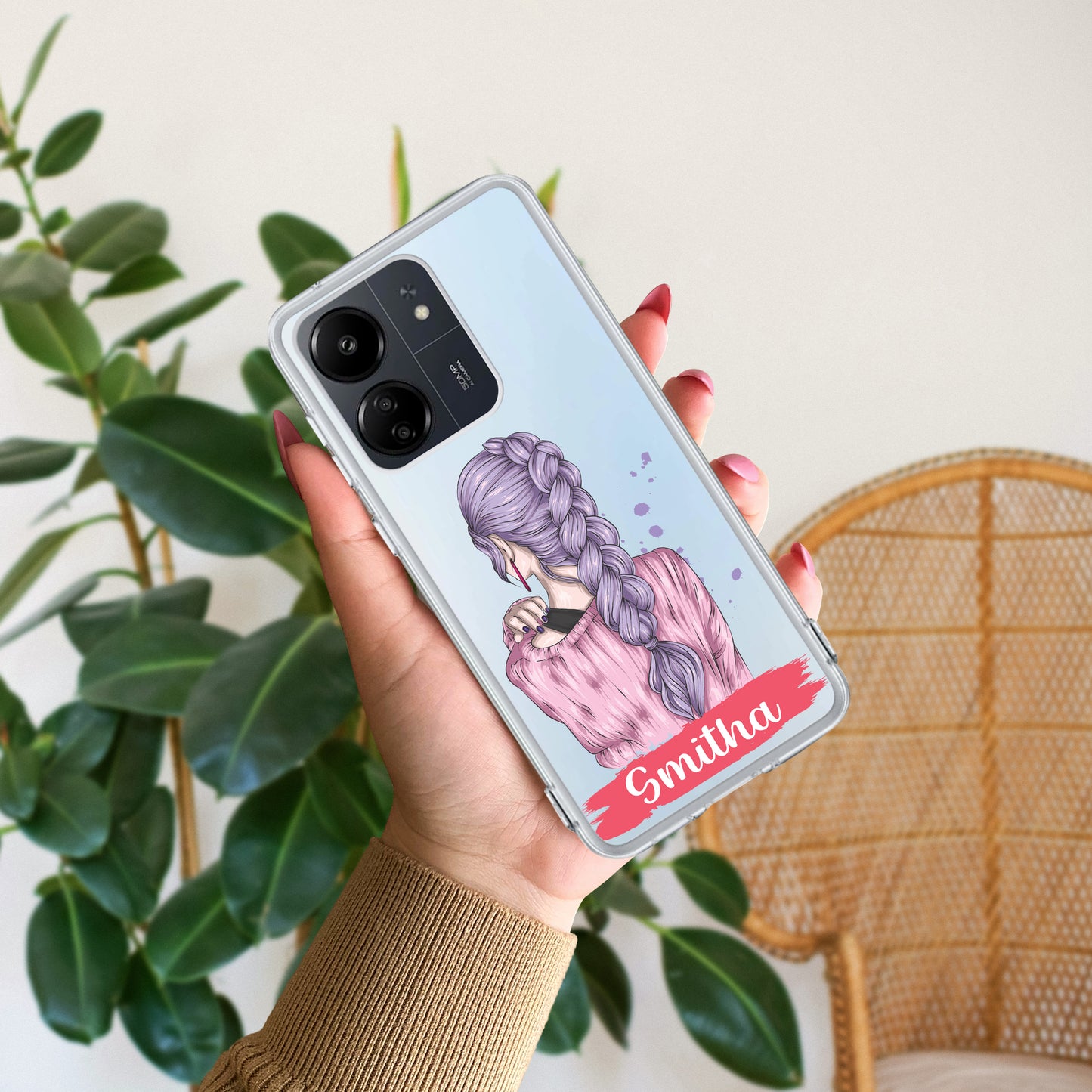 Braid Girl Customize Transparent Silicon Case For Redmi/Xiaomi ShopOnCliQ