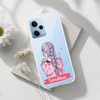 Braid Girl Customize Transparent Silicon Case For Redmi Note 12 4G