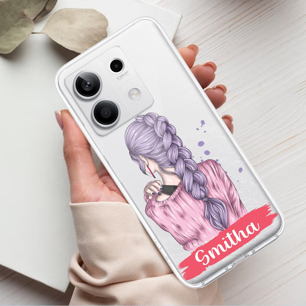 Braid Girl Customize Transparent Silicon Case For Redmi/Xiaomi - ShopOnCliQ