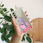 Braid Girl  Customize Anti Yellow Case For Samsung Galaxy S21 Plus