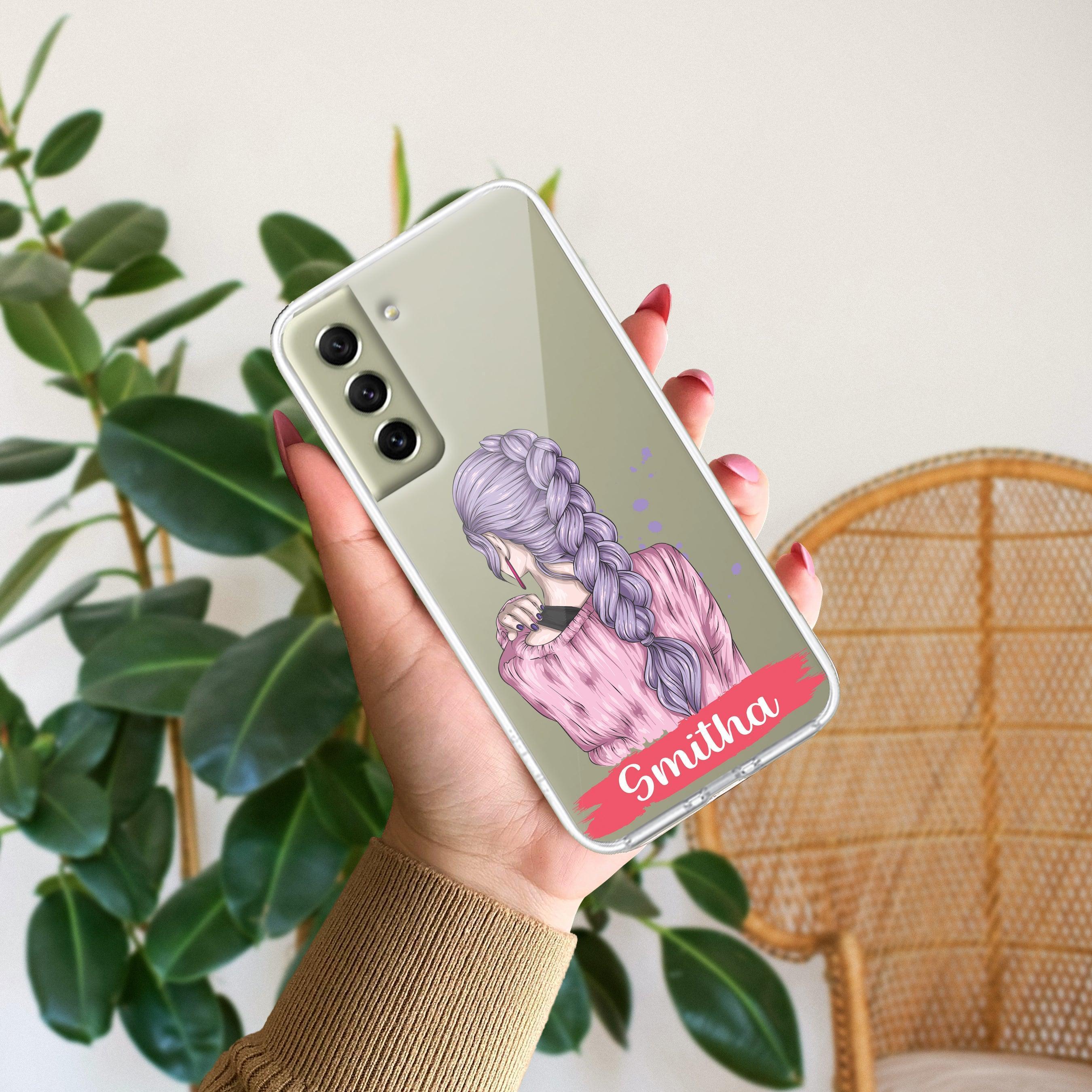 Braid Girl  Customize Transparent Silicon Case For Samsung Galaxy A70 / A70s