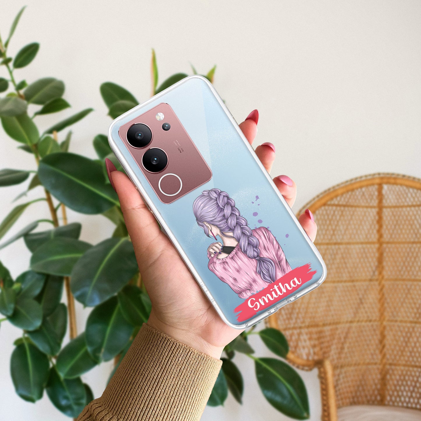 Braid Girl Customize Transparent Silicon Case For Vivo ShopOnCliQ