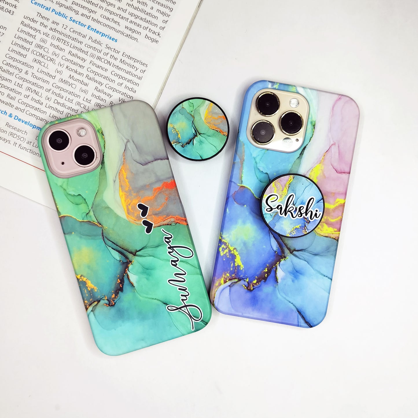 Marble Magic Print Slim Phone Case Cover