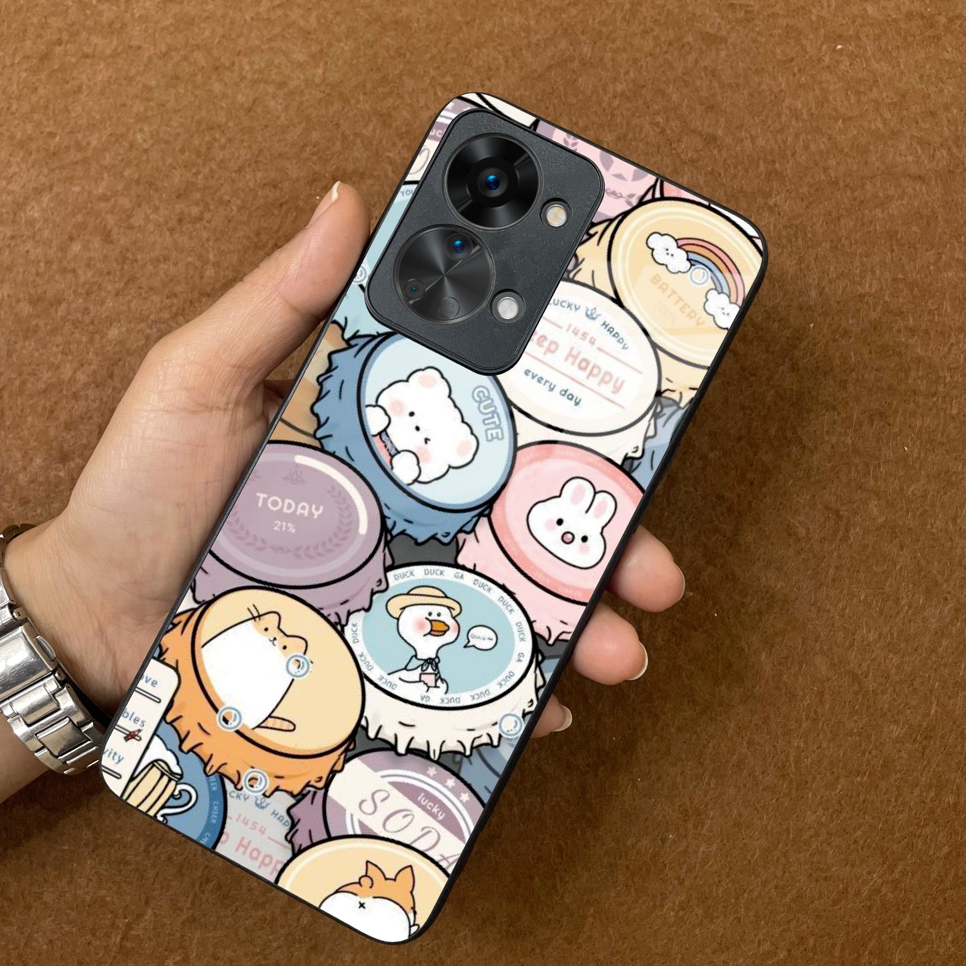 Bunny Buddies Glass Case Cover For OnePlus ShopOnCliQ