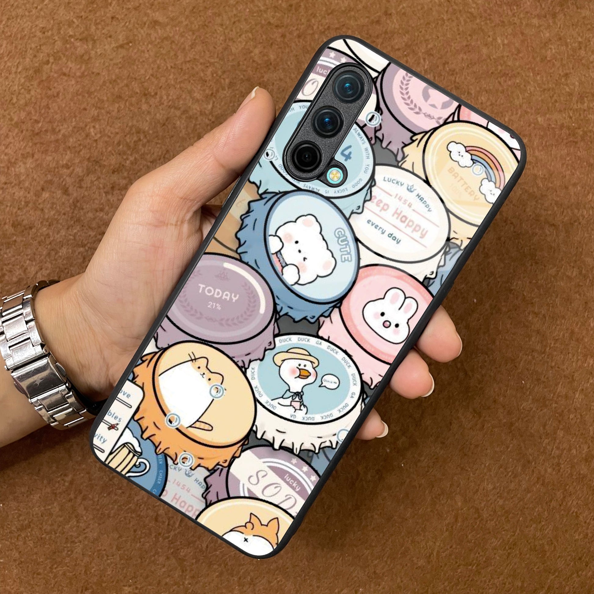 Bunny Buddies Glass Case Cover For OnePlus ShopOnCliQ