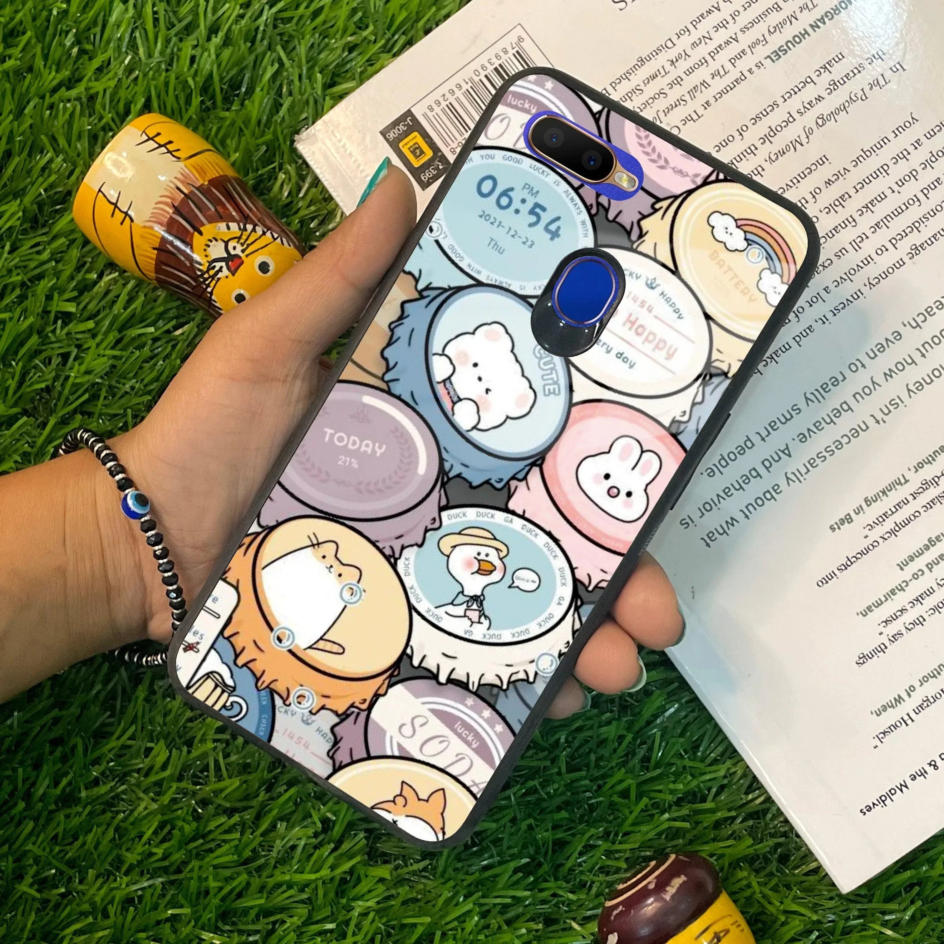 Bunny Buddies Glass Case Cover For Oppo - ShopOnCliQ