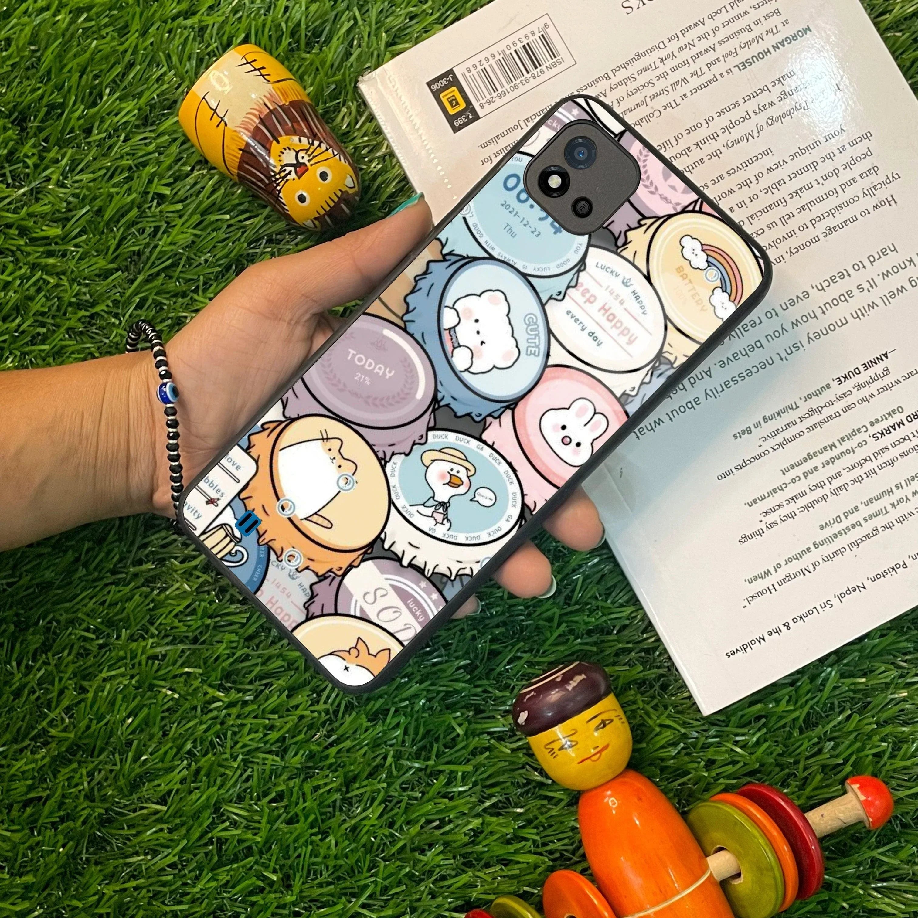 Bunny Buddies Glass Case Cover For Realme/Narzo - ShopOnCliQ
