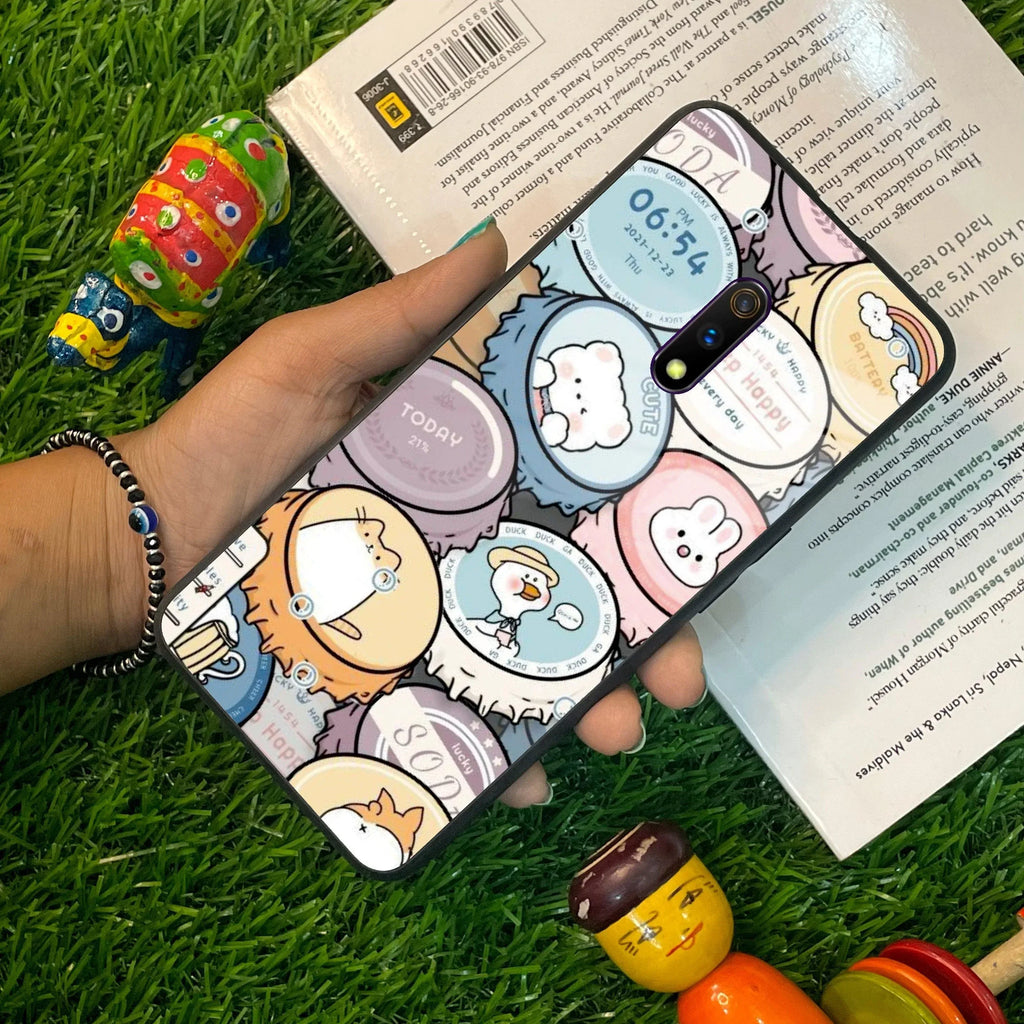 Bunny Buddies Glass Case Cover For Realme/Narzo - ShopOnCliQ