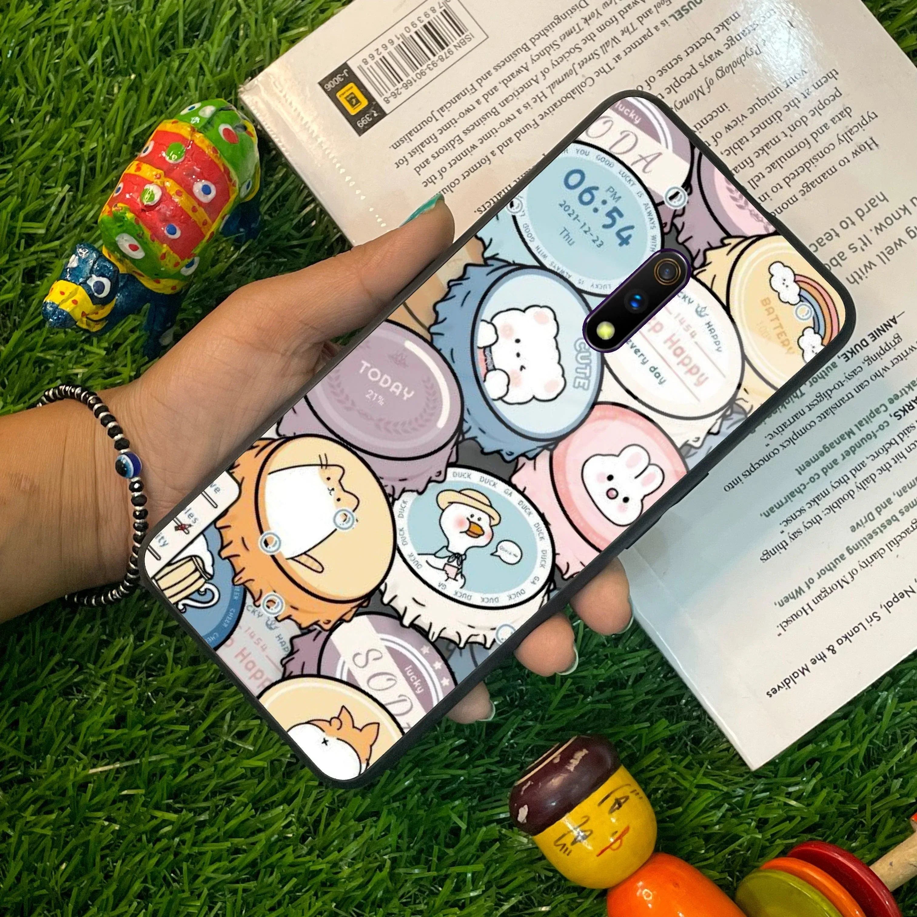 Bunny Buddies Glass Case Cover For Realme/Narzo - ShopOnCliQ