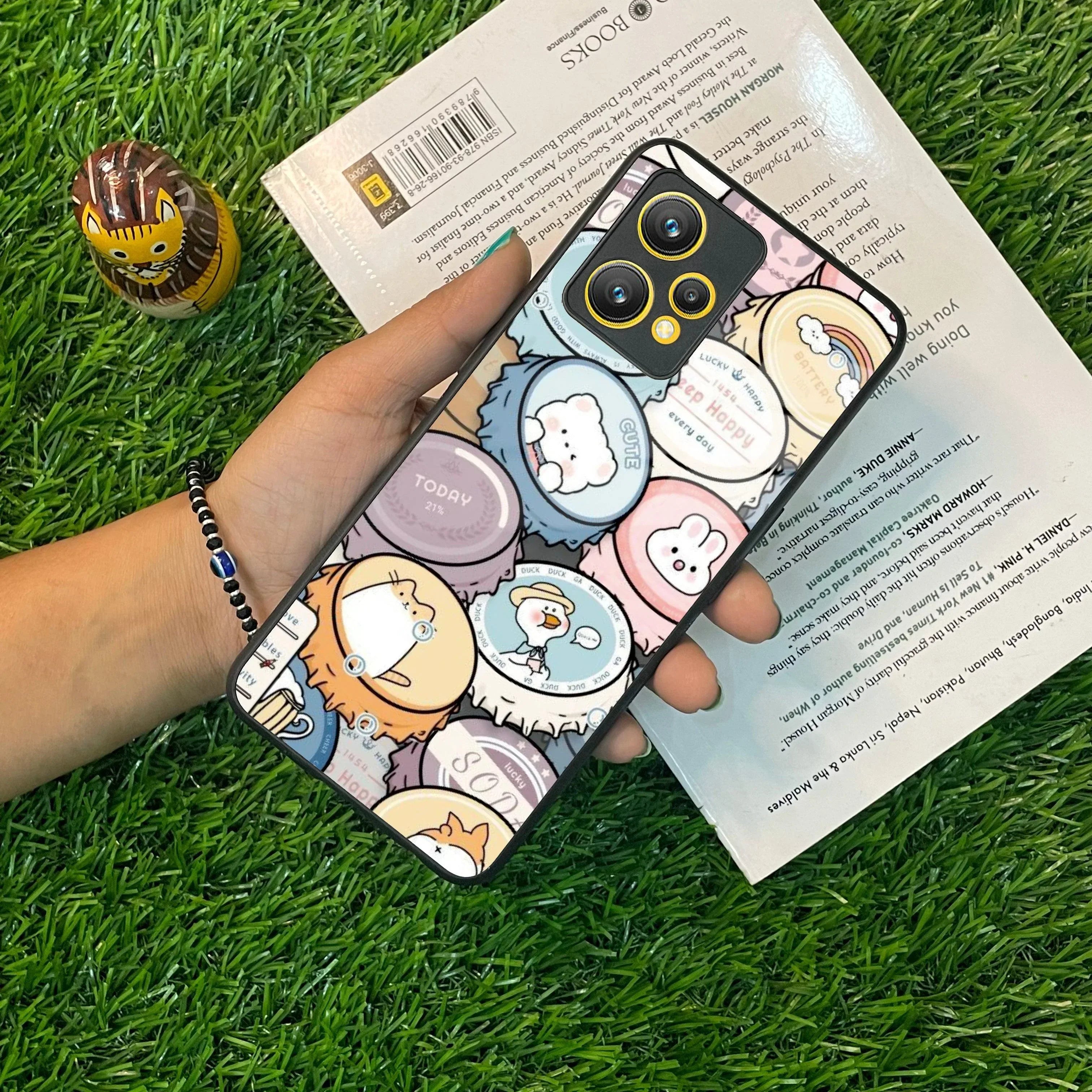 Bunny Buddies Glass Case Cover For Realme/Narzo - ShopOnCliQ