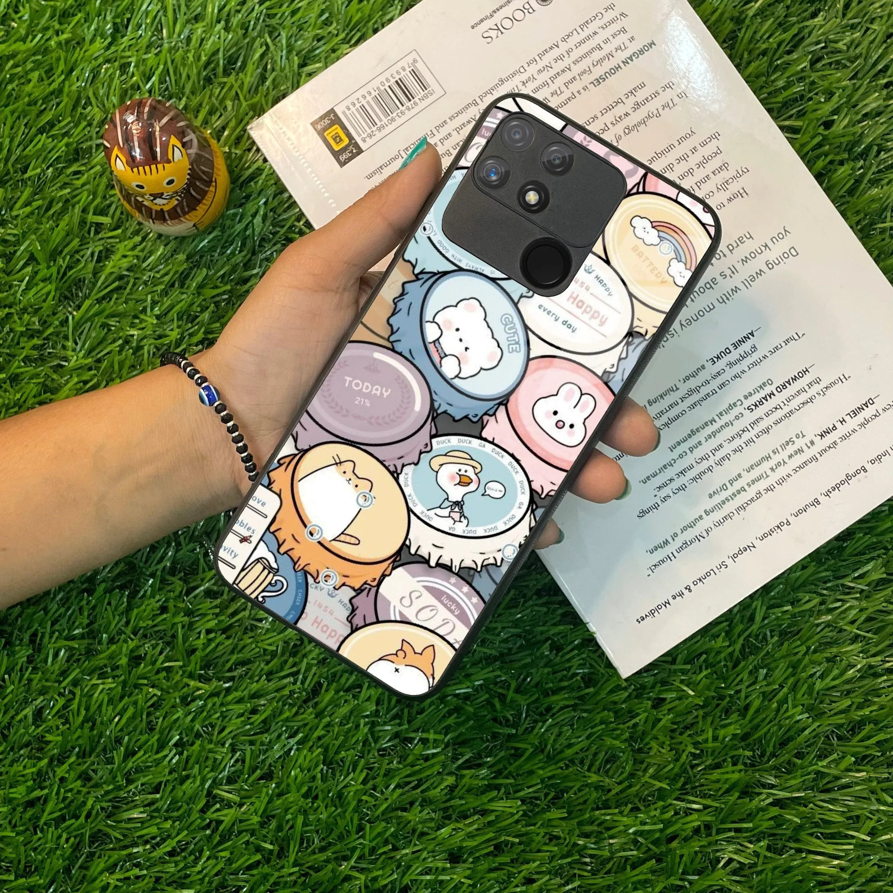 Bunny Buddies Glass Case Cover For Realme/Narzo - ShopOnCliQ