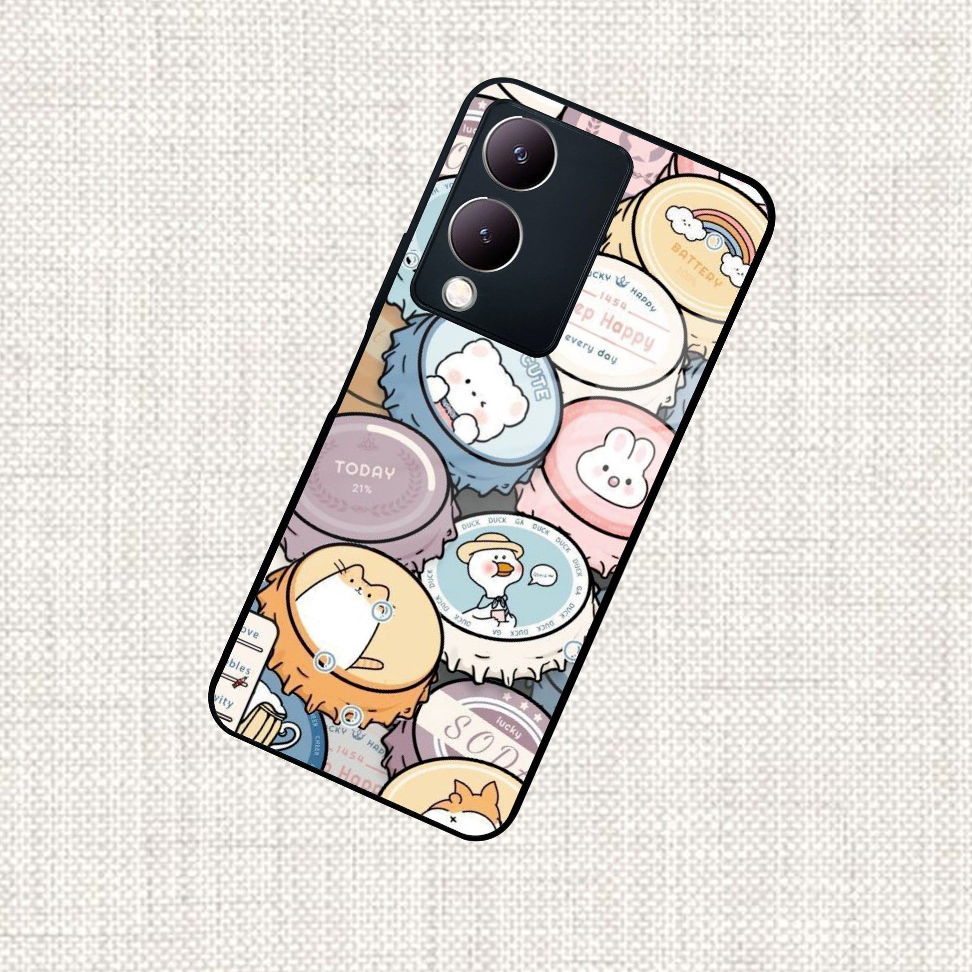 Bunny Buddies Glass Case Cover For Vivo ShopOnCliQ