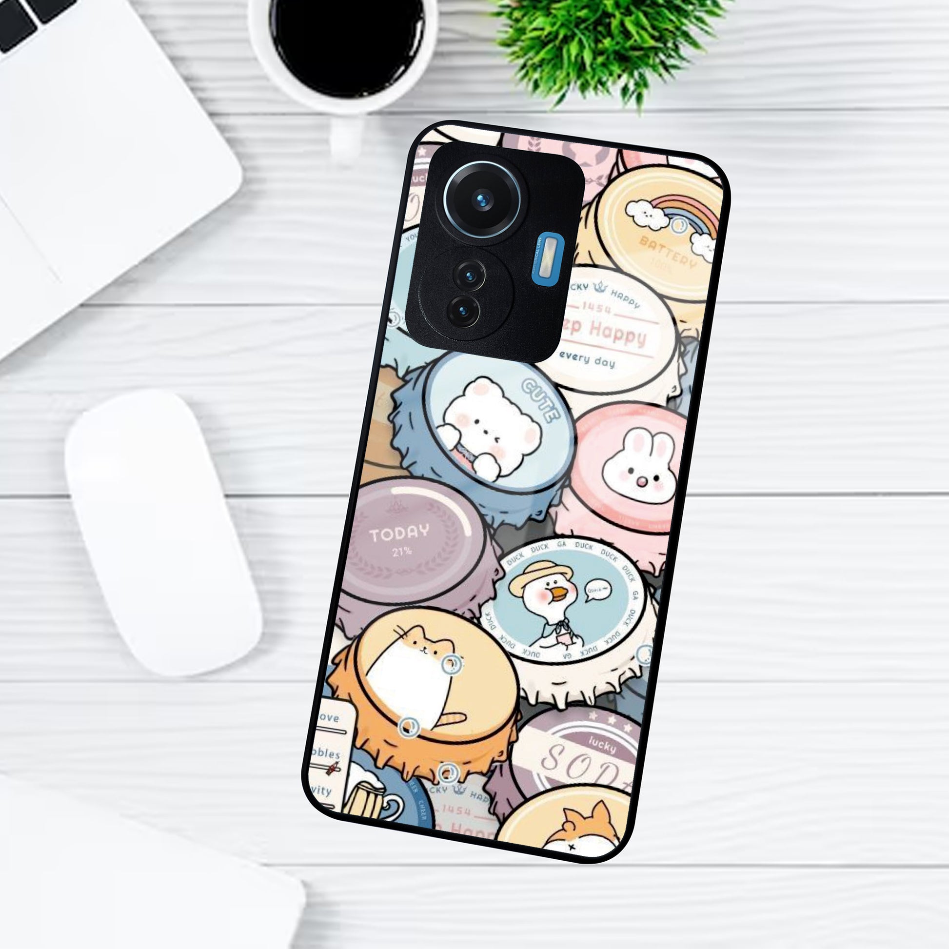 Bunny Buddies Glass Case Cover For Vivo ShopOnCliQ