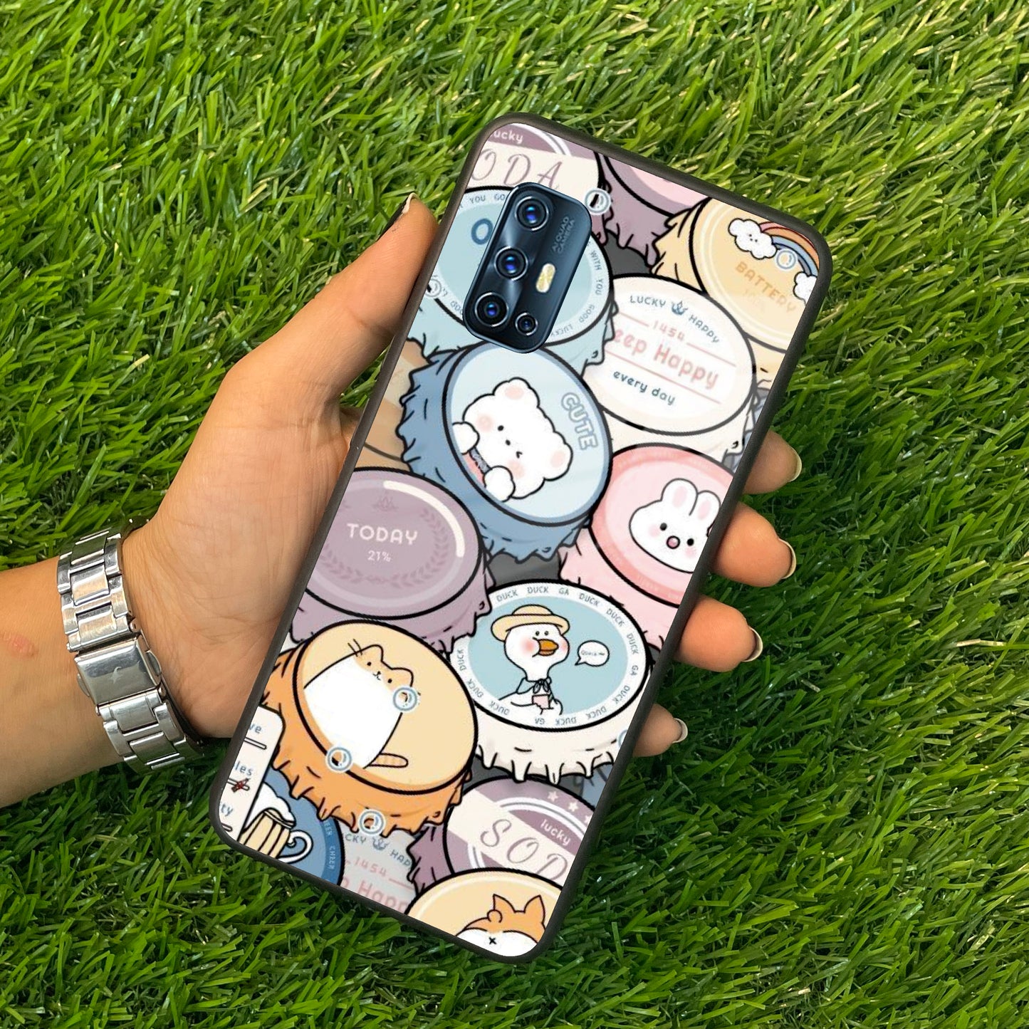 Bunny Buddies Glass Case Cover For Vivo ShopOnCliQ