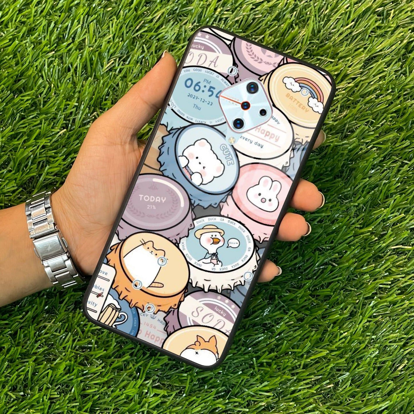 Bunny Buddies Glass Case Cover For Vivo ShopOnCliQ