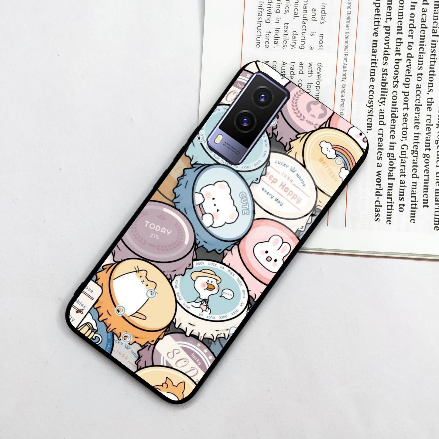 Bunny Buddies Glass Case Cover For Vivo ShopOnCliQ