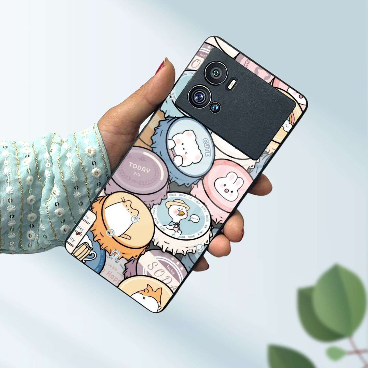 Bunny Buddies Glass Case Cover For Vivo ShopOnCliQ