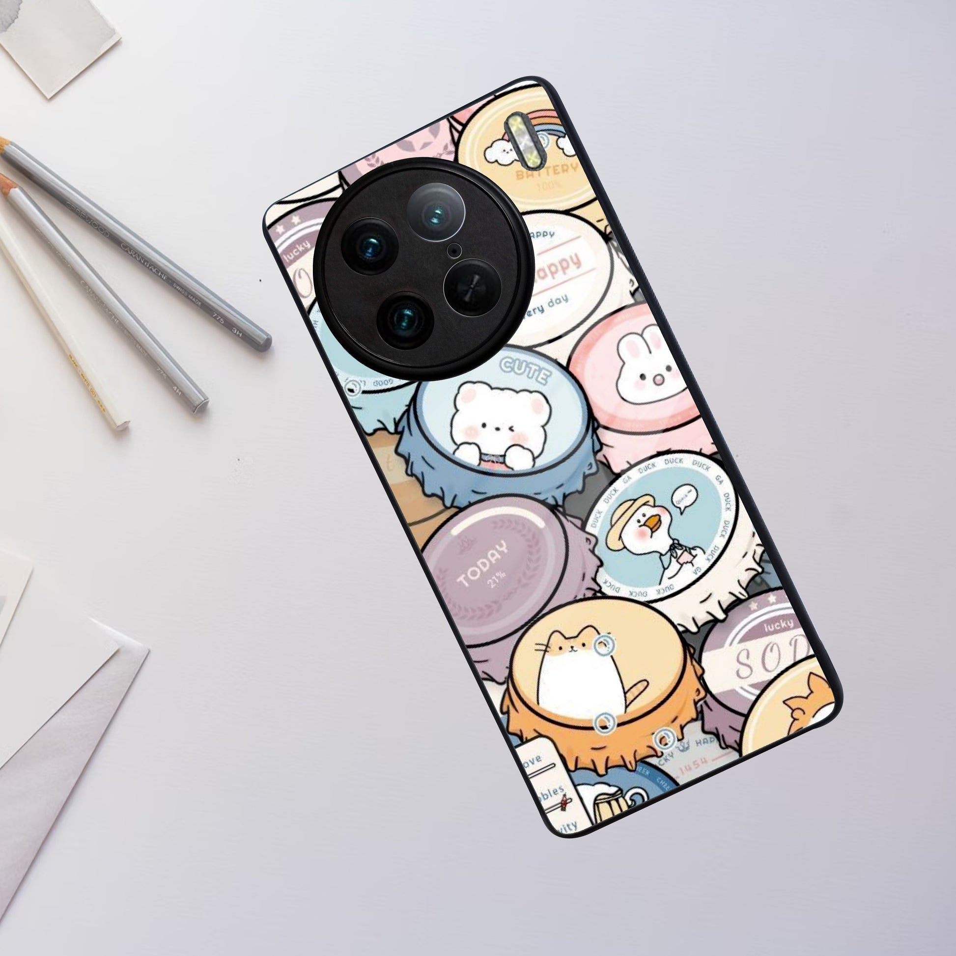 Bunny Buddies Glass Case Cover For Vivo ShopOnCliQ