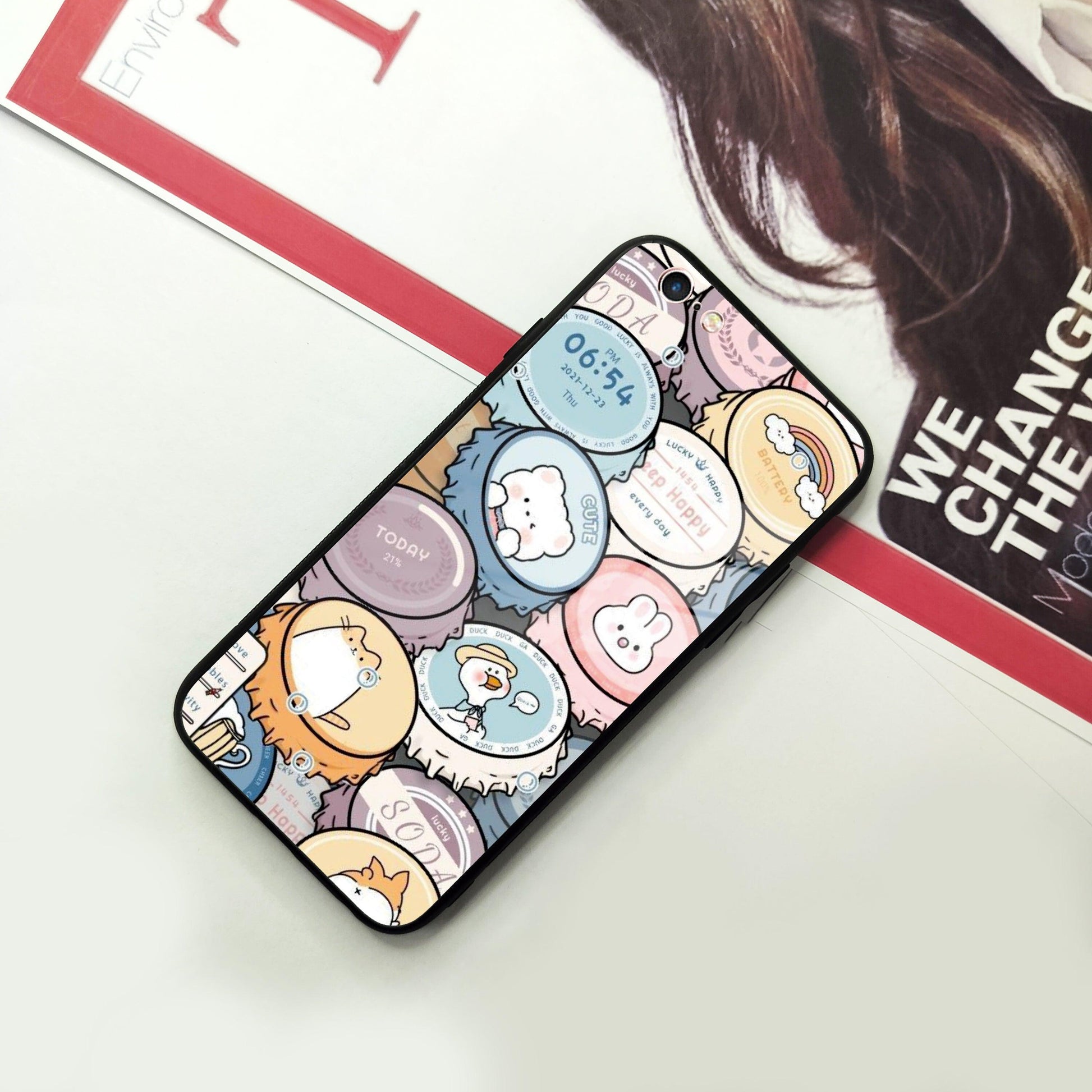 Bunny Buddies Glass Case Cover For iPhone - ShopOnCliQ