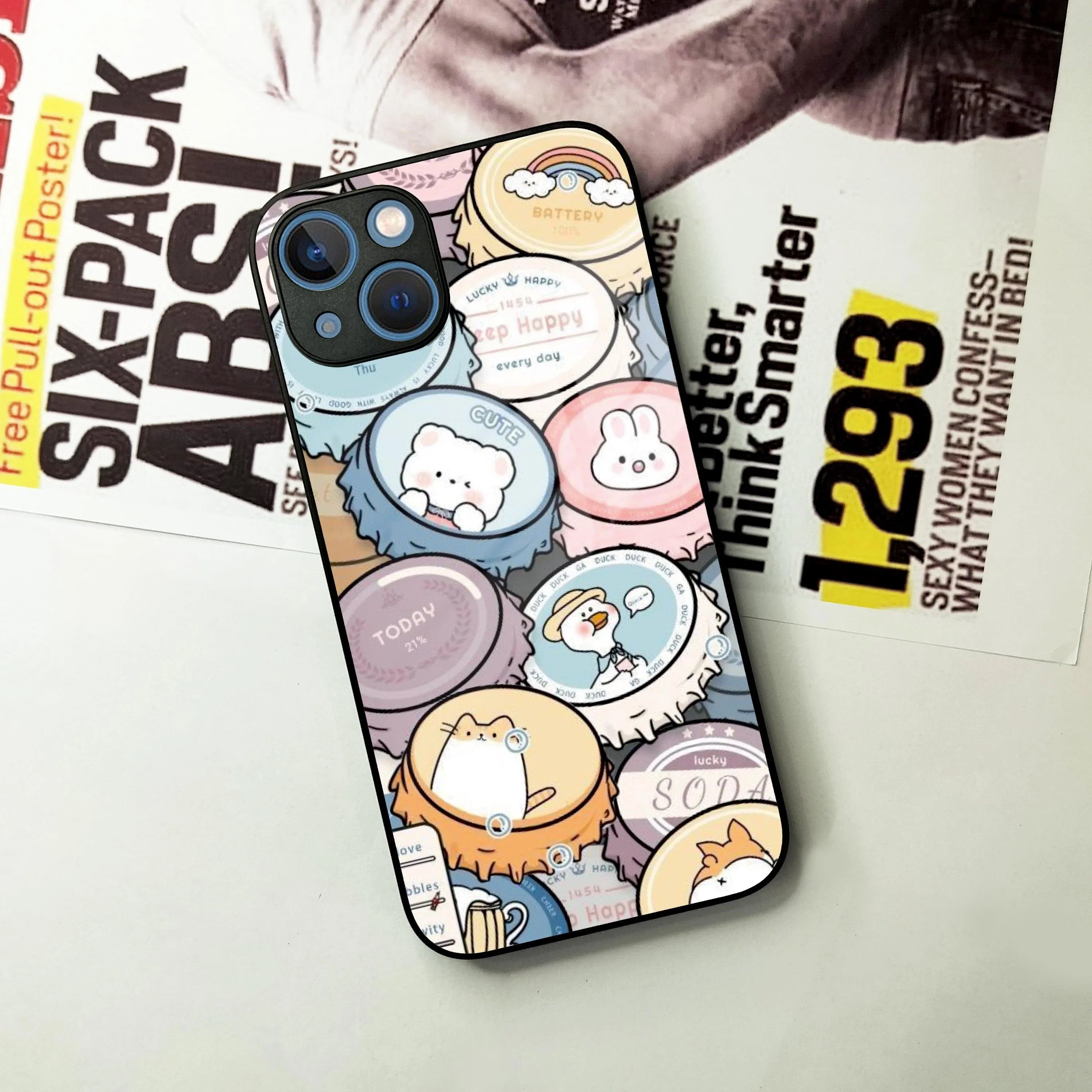 Bunny Buddies Glass Case Cover For iPhone - ShopOnCliQ