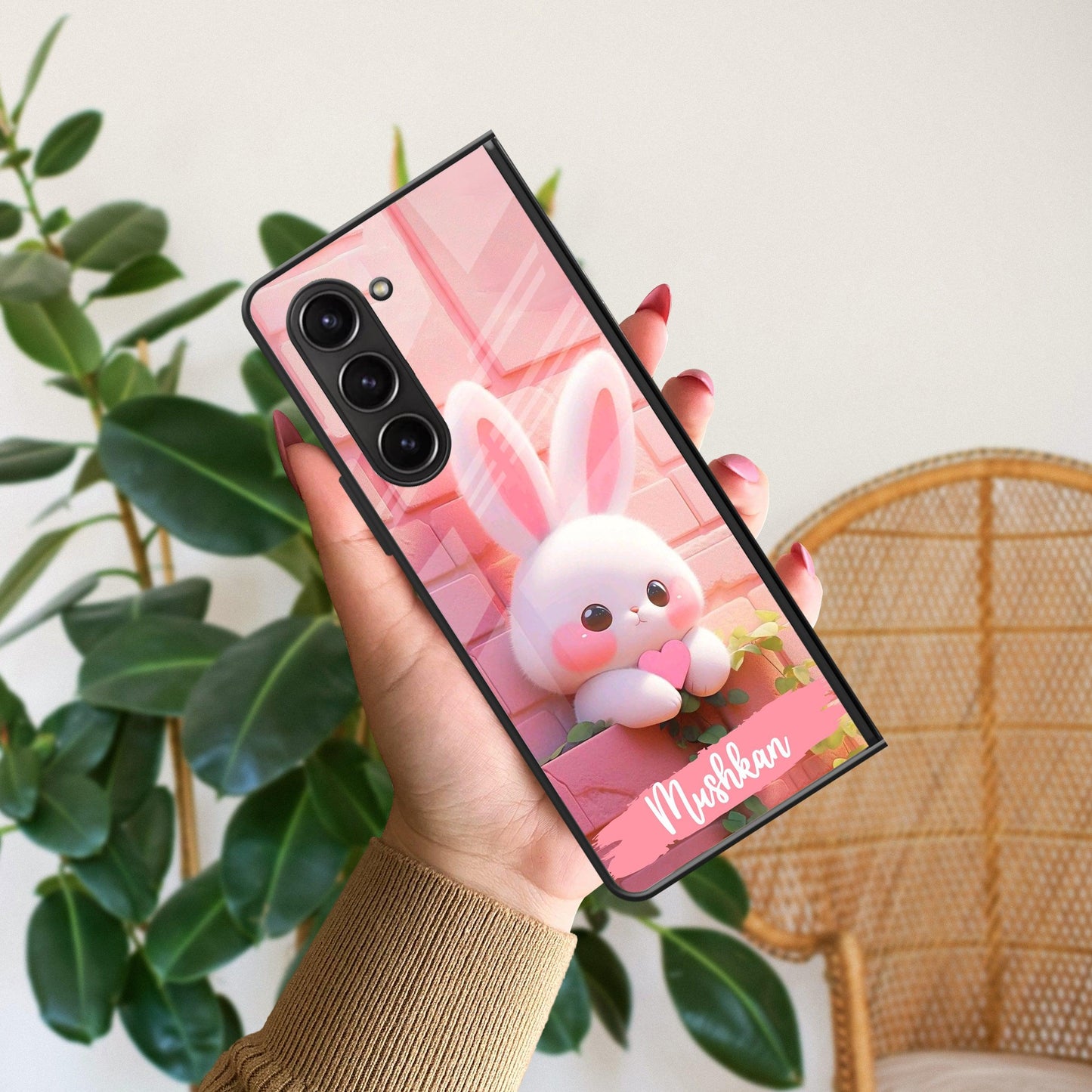 Bunny Glossy Metal Case Cover For Samsung