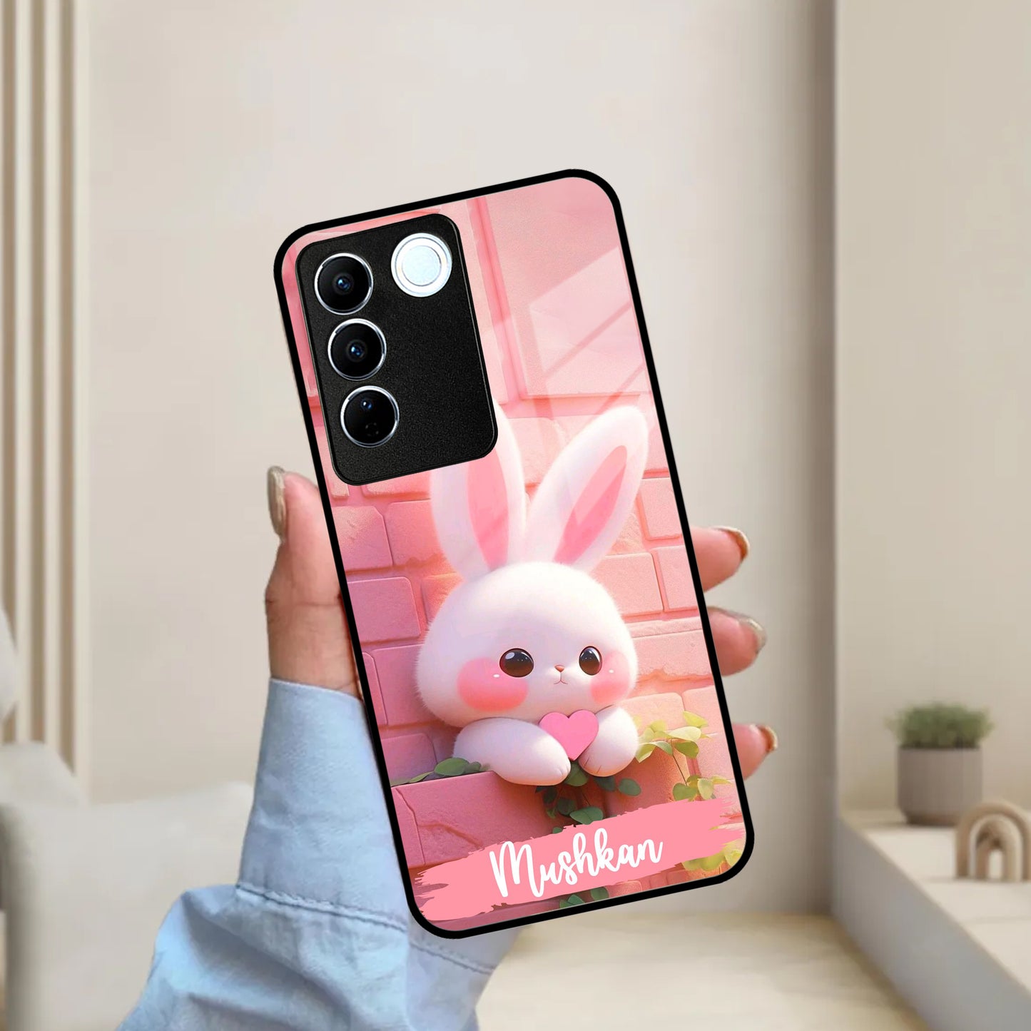 Bunny Glossy Metal Case Cover For Vivo - ShopOnCliQ