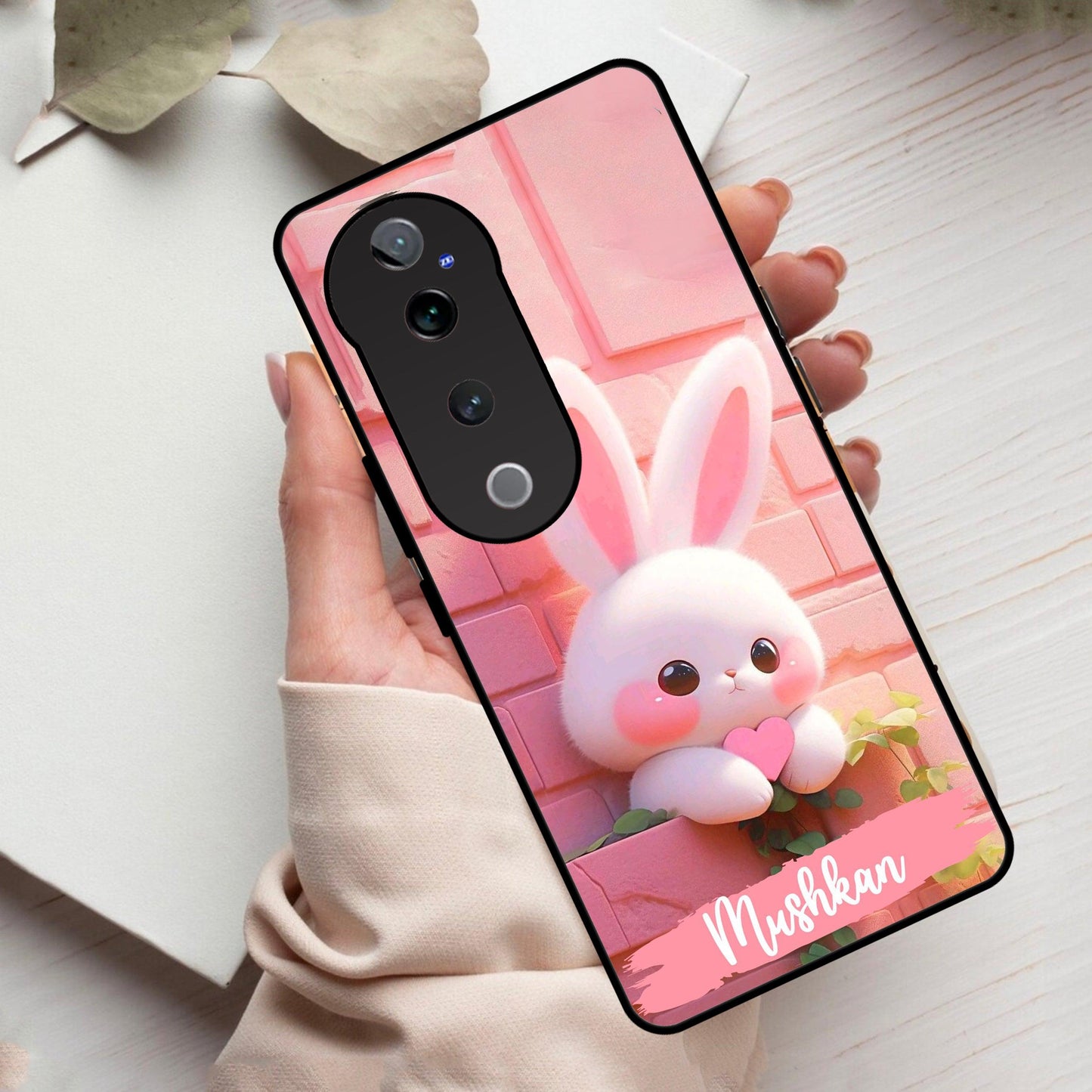 Bunny Glossy Metal Case Cover For Vivo