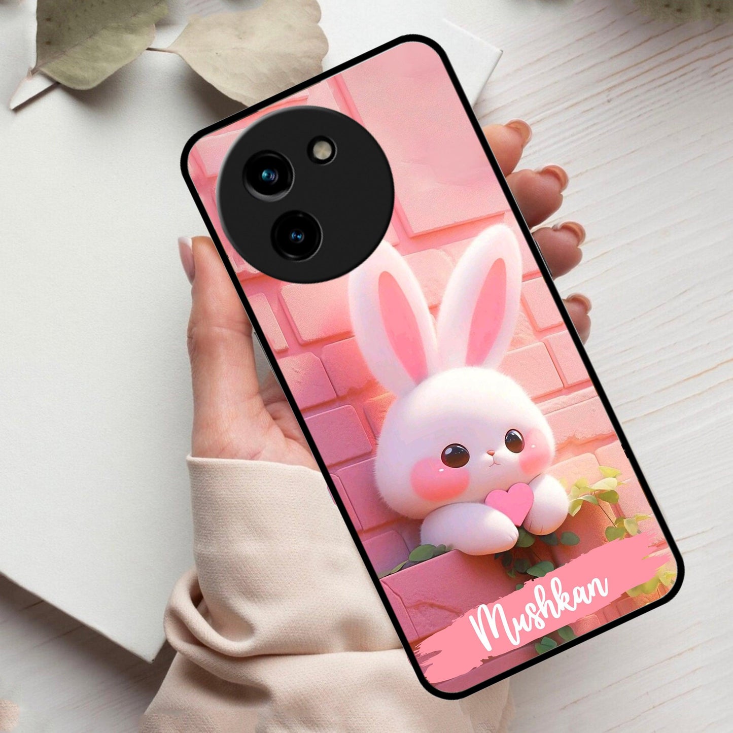 Bunny Glossy Metal Case Cover For Vivo