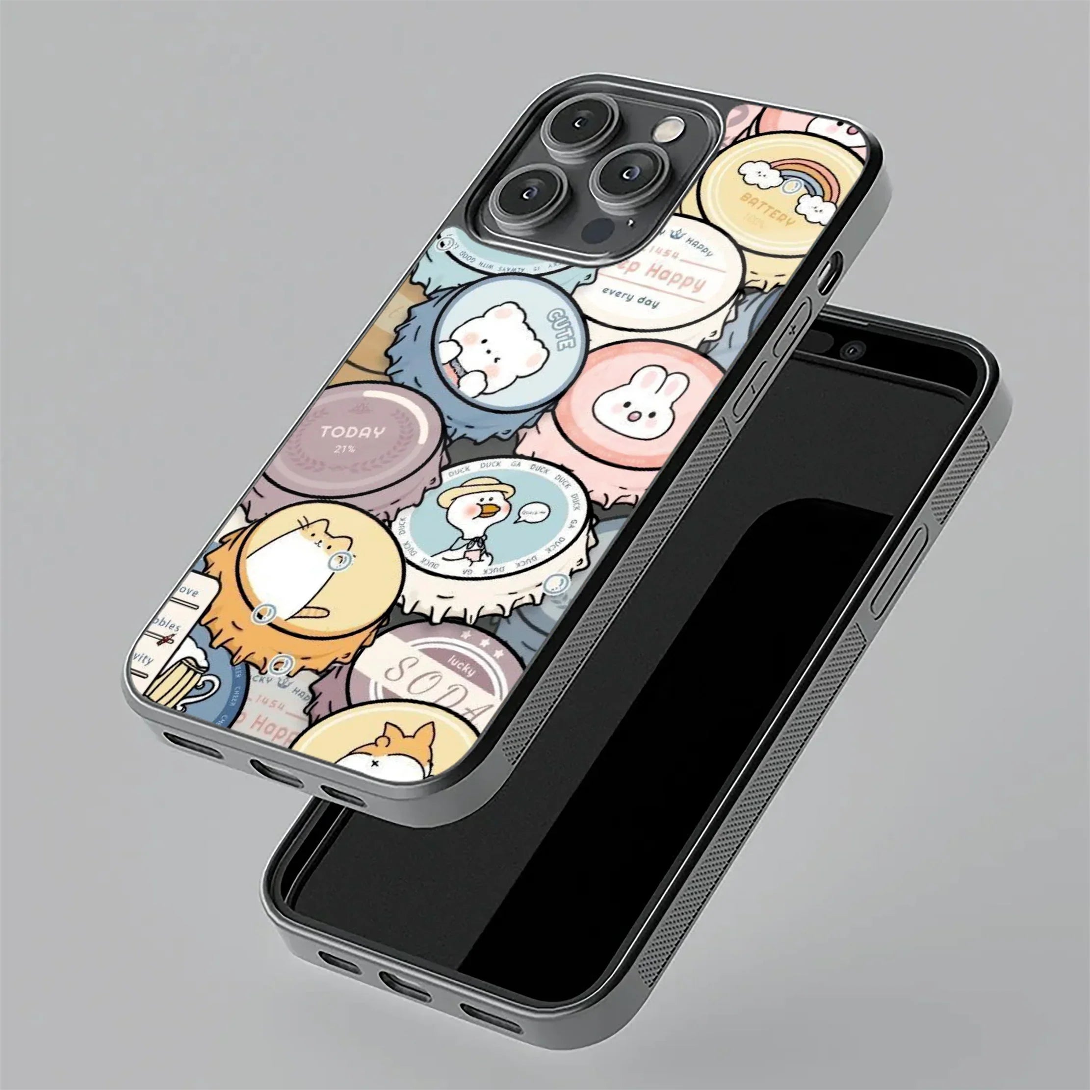 Bunny Buddies Glass Case Cover For OnePlus - ShopOnCliQ