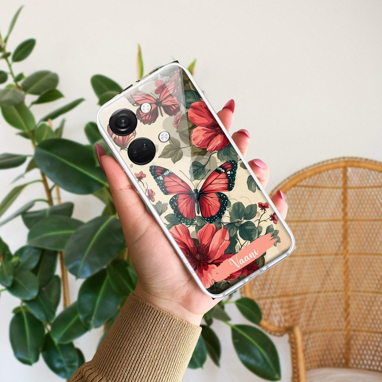 Butterfly Customize Transparent Silicon Case For OnePlus