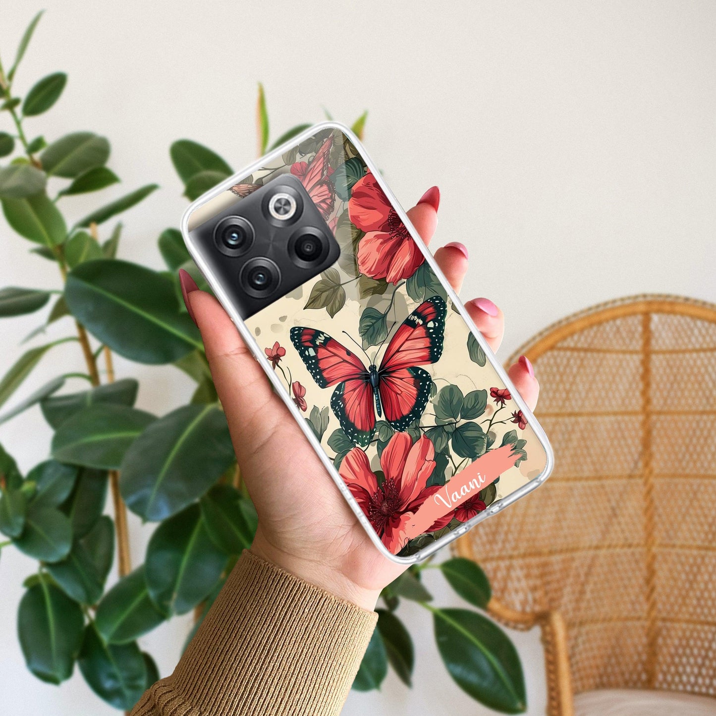 Butterfly Customize Transparent Silicon Case For OnePlus