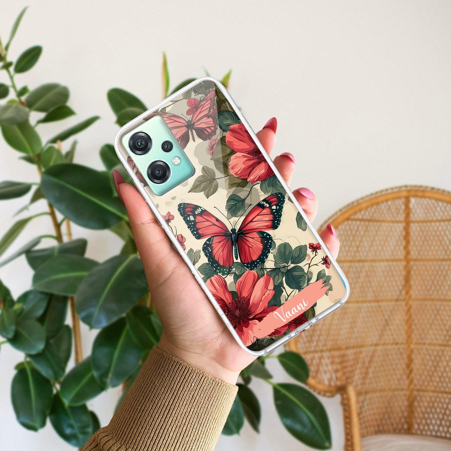 Butterfly Customize Transparent Silicon Case For OnePlus