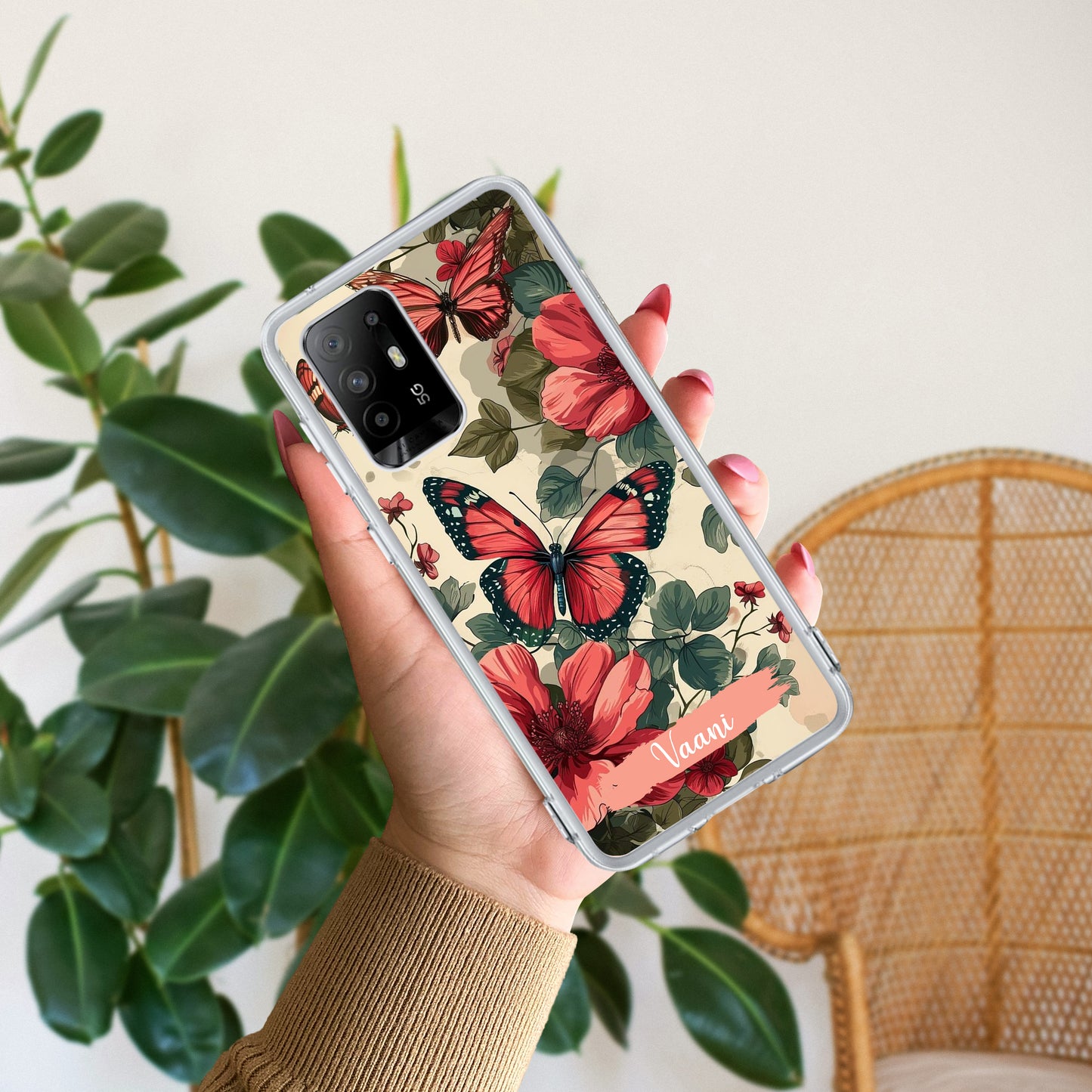 Butterfly Customize Transparent Silicon Case For Oppo ShopOnCliQ